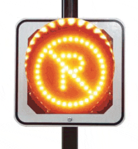 Flashing panel of the P-150-8 LED electronic sign - Parking management sign - Traffic Innovation