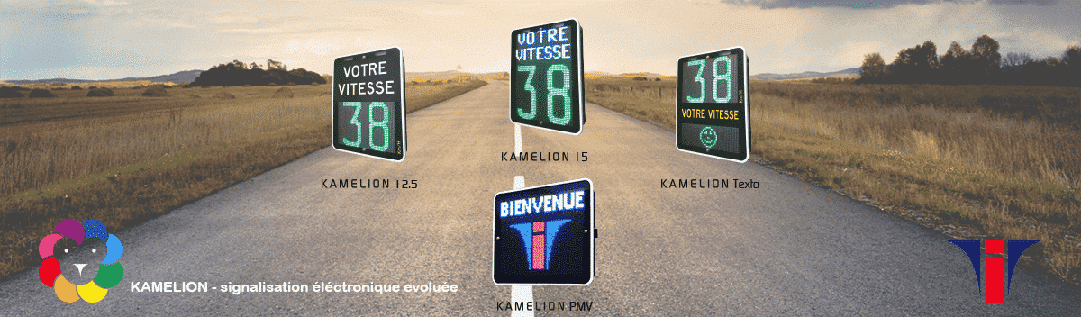 Gamme d'afficheur de vitesse Kamélion - Panneau à message variable  - Trafic Innovation