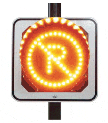 Slum-10 winter LED selectable flashing patterns - Parking management sign - Traffic innovation