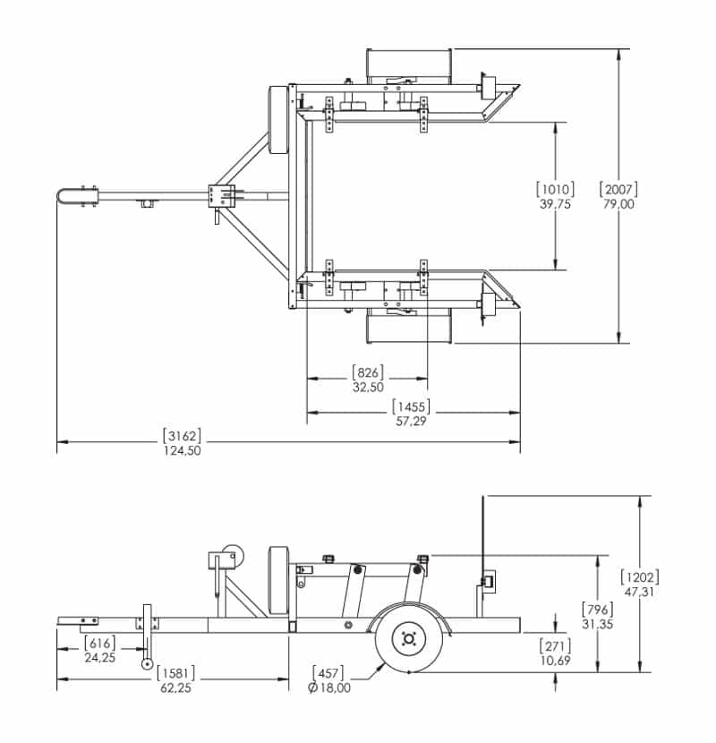 Technical specifications of the RSSA trailer for mobile display sign - Traffic Innovation