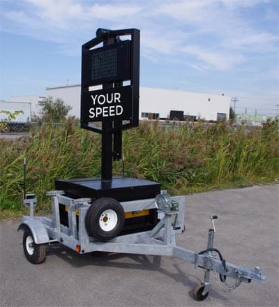 RSSA Trailer for Portable Speed Display Sign - Radar speed display sign - Traffic Innovation