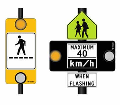 Vertical or horizontal installation - LED Traffic sign - THIN - Traffic-innovation