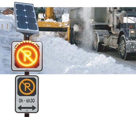 Slum-10 winter LED parking sign - Parking management sign - Traffic innovation
