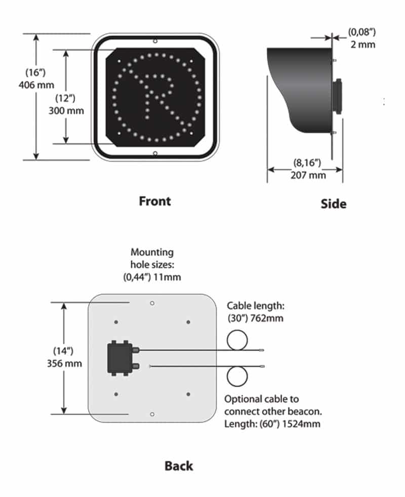 Technical specifications of SLUM-10 LED PARKING SIGN - Traffic Innovation