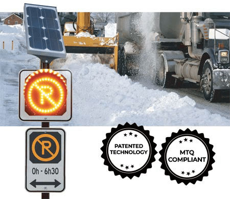 Slum-10 winter LED versatile installation - Parking management sign - Traffic innovation