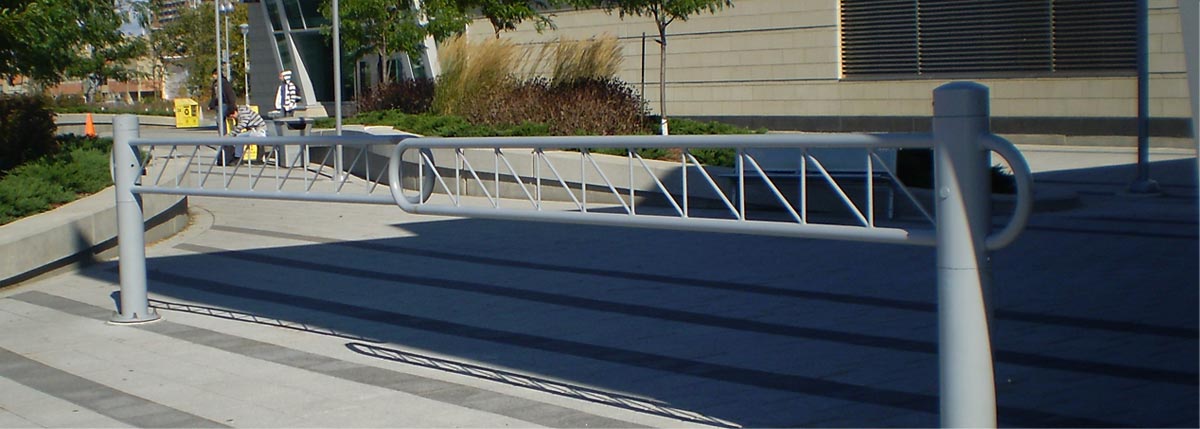 Barrière de stationnement vue en angle - Panneau de stationnement - Trafic Innovation