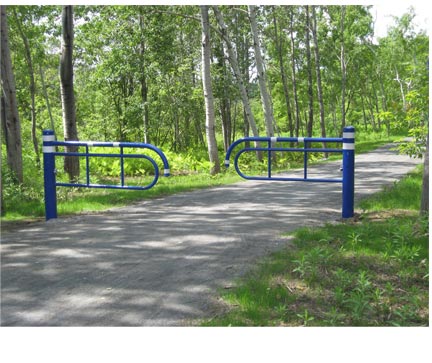 Decorative Bike Lane Chicane - Bike path security - Traffic Innovation