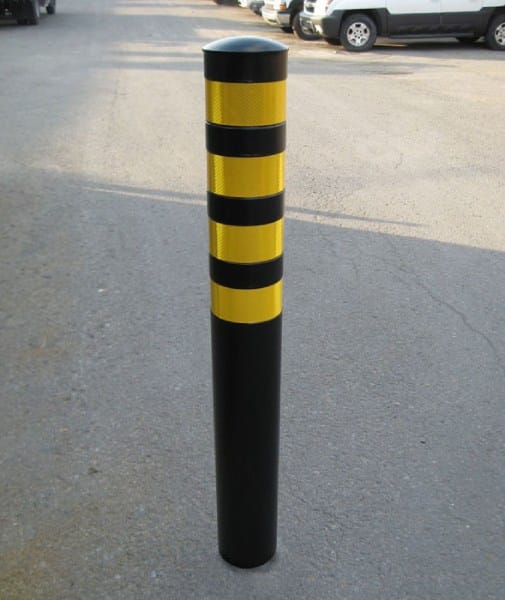 6 inches steel bollard with reflectors - Bollards and sign posts - Traffic Innovation
