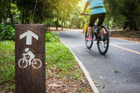 Simple chicane for bike lanes CHDX for mountain path - Bike path security - Traffic Innovation