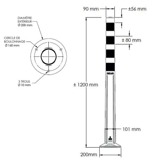 Deflex-HD-newest Spécifications techniques du délinéateur DEFLEX flexible pour réduction de vitesse - Bollards et délinéateurs DEFLEX - Trafic Innovation