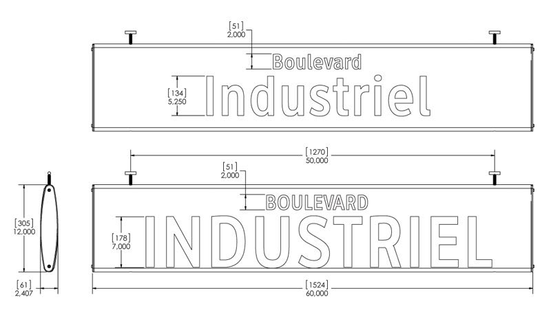 Technical specifications of the aerovision aerodynamic street name sign - Aerovision street name sign - Traffic Innovation