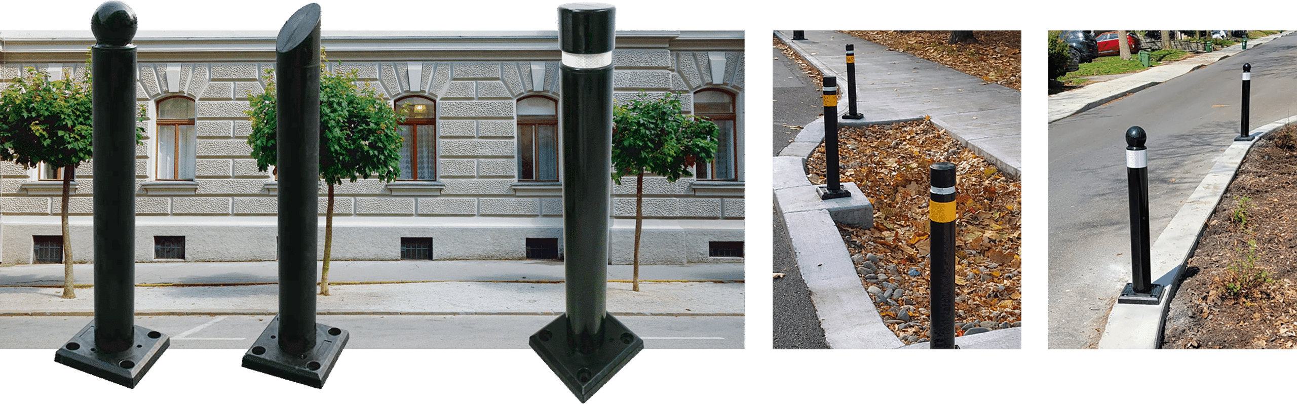 Example of decoflex flexible decorative bollard - DEFLEX road delineators and Bollards and sign posts - Traffic Innovation