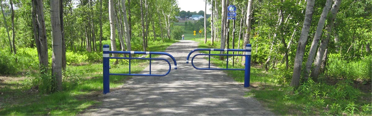Chicane décorative pour piste cyclable dans une piste - Sécurité pistes cyclables - Trafic Innovation