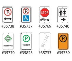 Signage options for the DEFLEX flexible parking lot delineator - DEFLEX Bollards and delineators - Traffic innovation