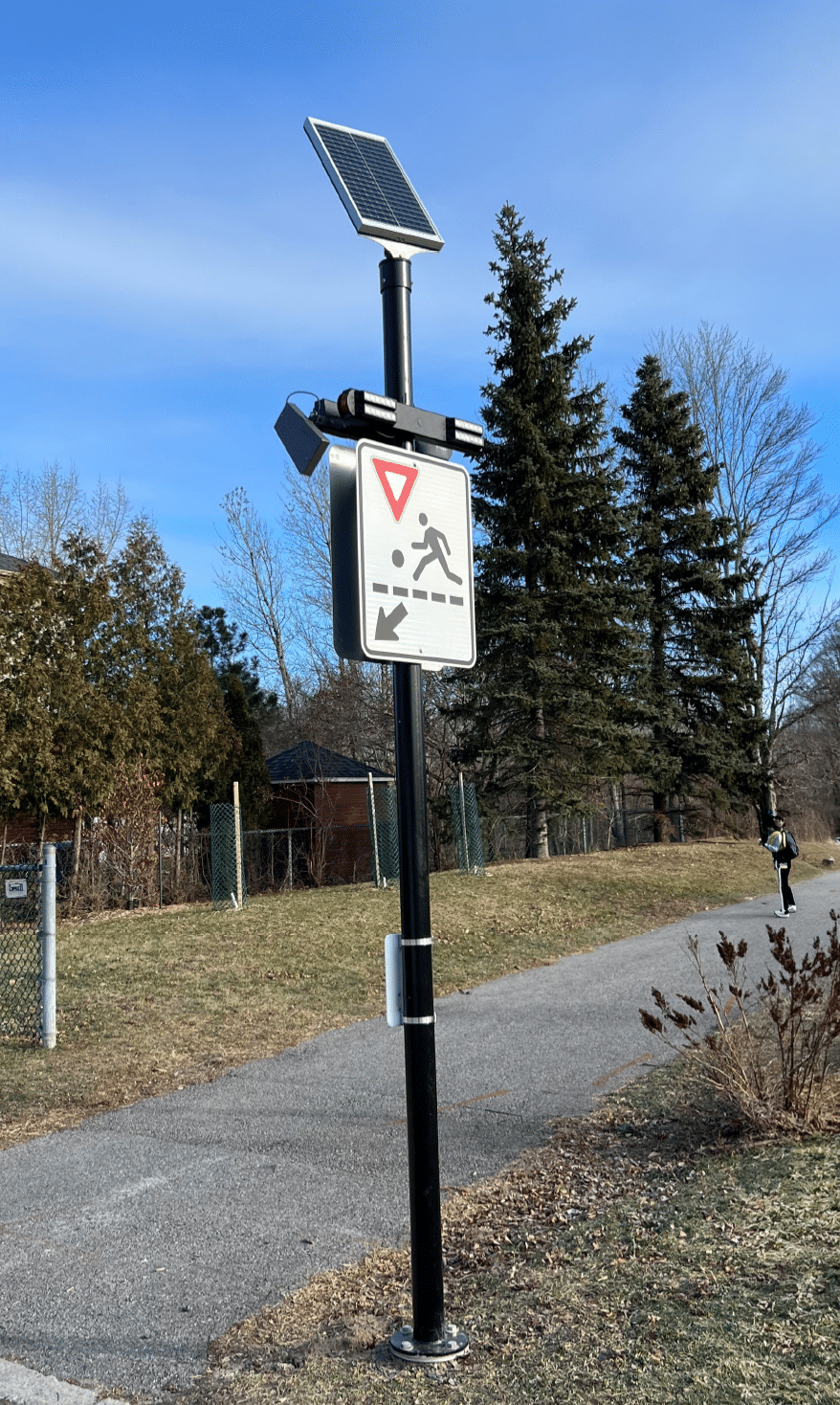 Round traffic post psr2-38 sign