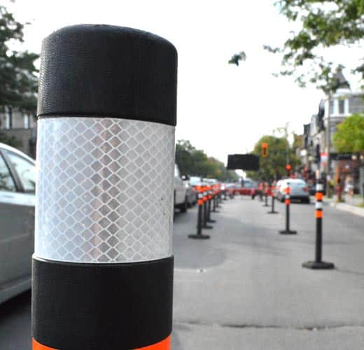 Characteristics of the DEFLEX flexible channelizer delineator post for road work zones - DEFLEX Bollards and delineators - Traffic innovation