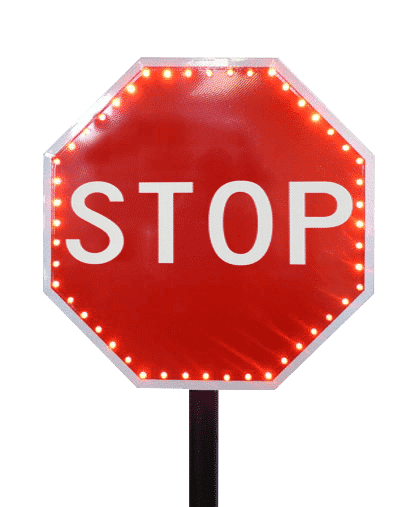 Luminous LED stop sign - LED Traffic sign - THIN - Traffic Innovation
