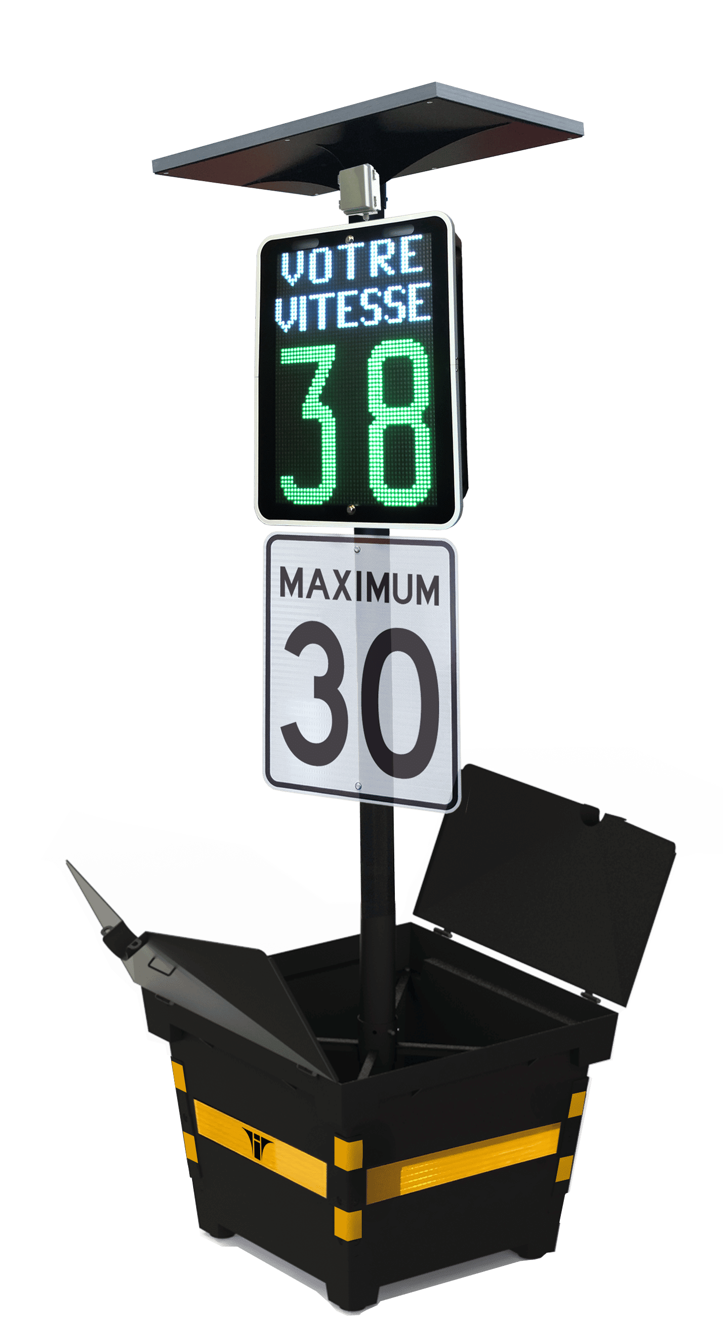 Afficheur de vitesse mobile KAM-SSA-3 - Panneau indicateur de vitesse - Trafic Innovation