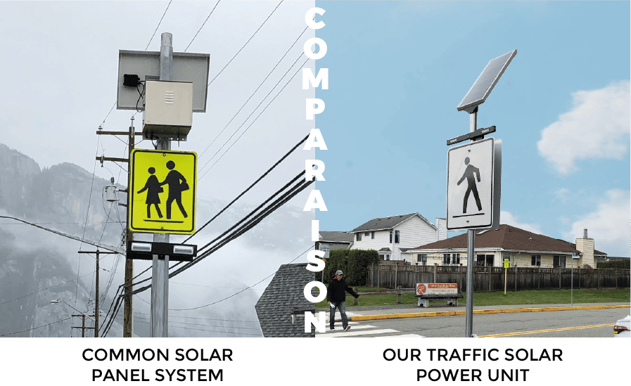 Solar Power Unit comparison - Solar display sign - Traffic Innovation