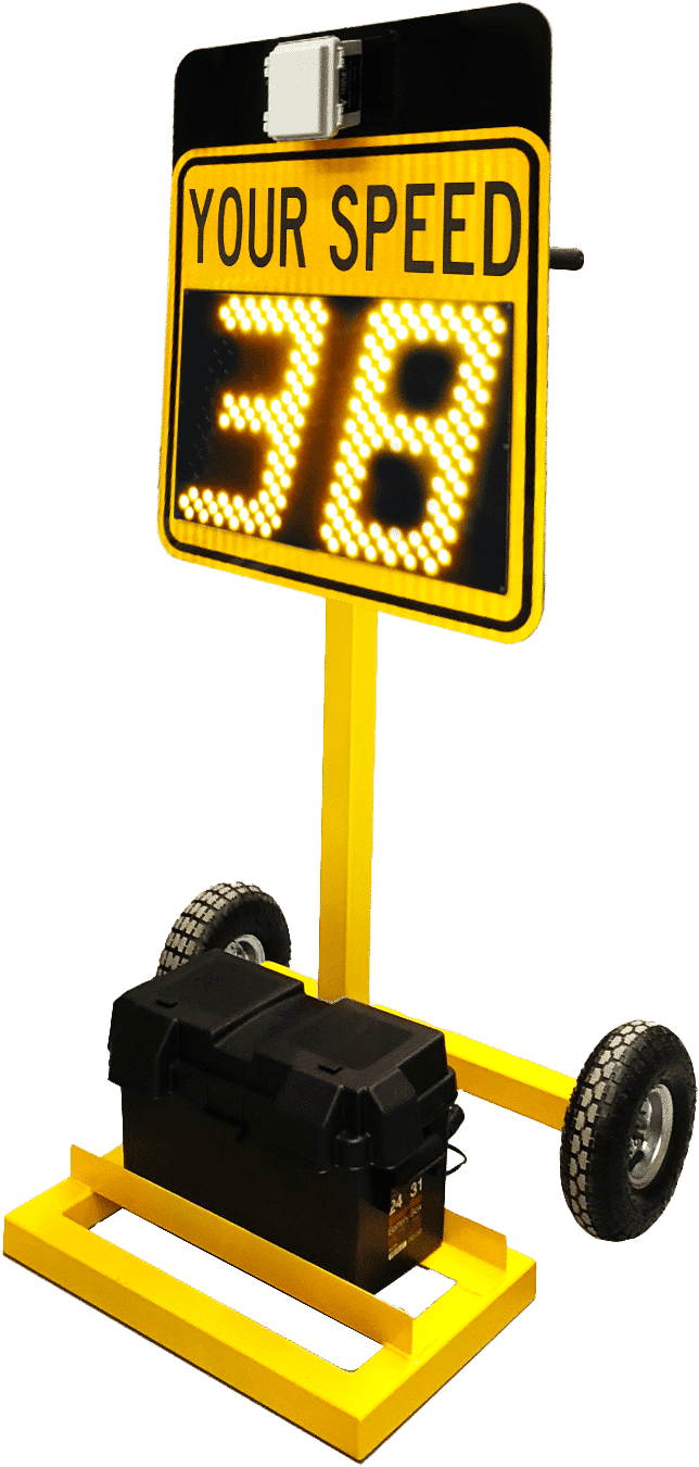 THIN-DOLLY Portable Speed Display - Radar speed display sign - Traffic Innovation
