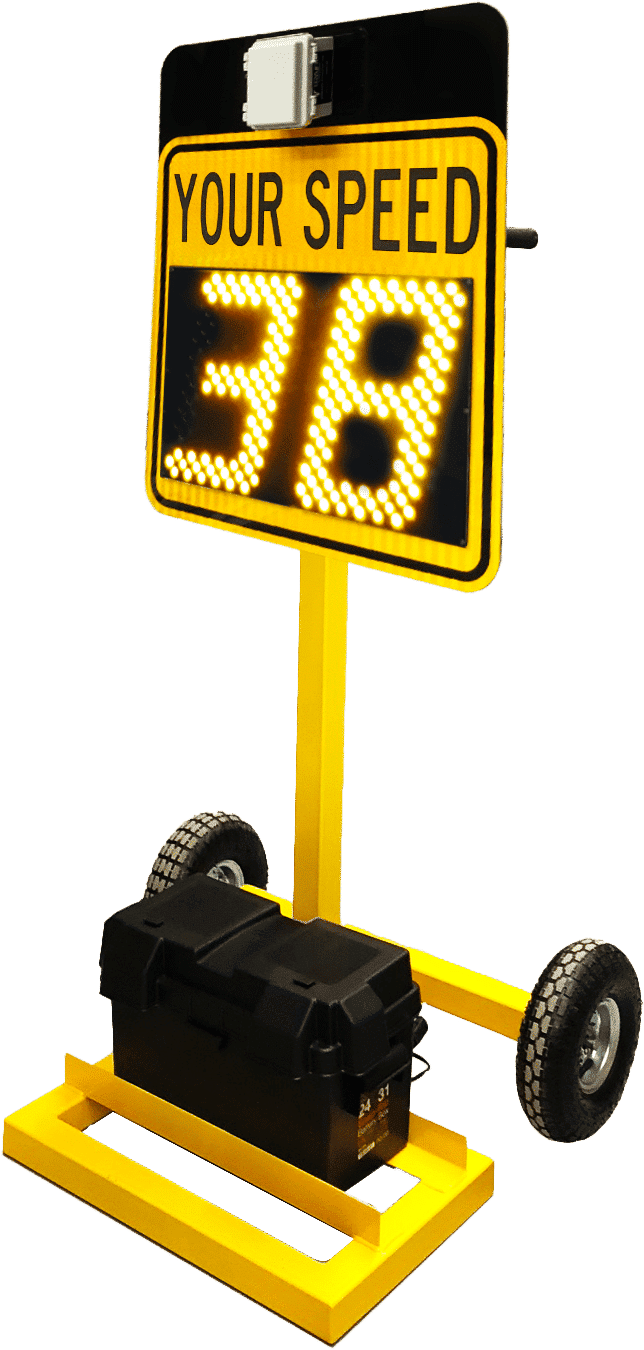 THIN-DOLLY Portable Speed Display - Radar speed display sign - Traffic innovation